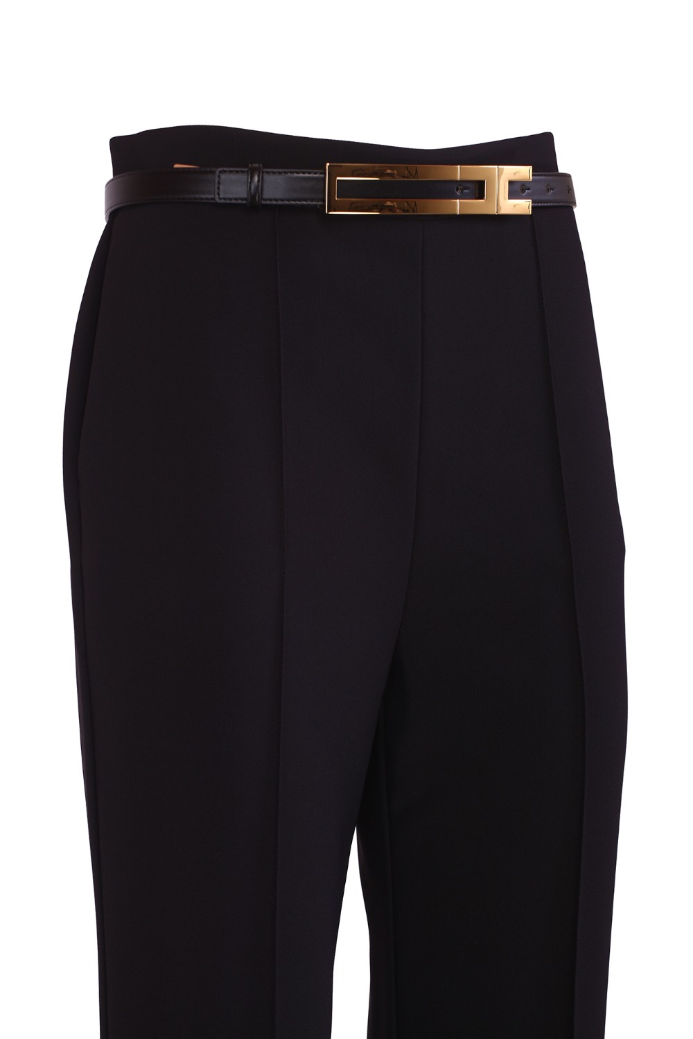 shop ELISABETTA FRANCHI  Pantalone: Elisabetta Franchi pantaloni dritto in crêpe stretch con cintura.
Fodera in raso monogram.
Zip invisibile sul fianco.
Cintura removibile con fibbia in metallo dorato.
Composizione: 95% Poliestere, 5% Elastane.
Made in Italy.. PA03442E2-110 number 8280441